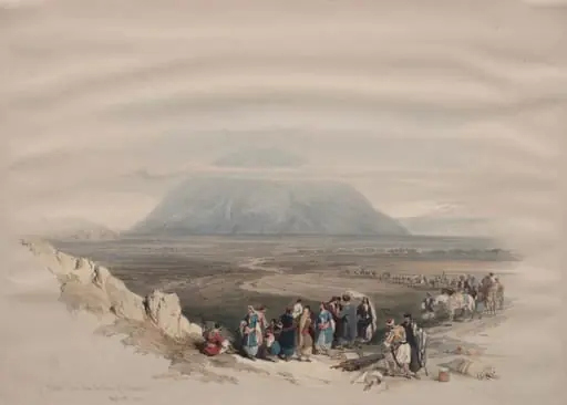 Mount Tabor from the Plain of Esdraelon, by David Roberts