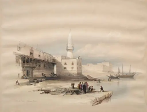 Quay at Suez, by David Roberts