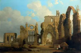 Ruins of Elgin Cathedral, by David Roberts, 1853