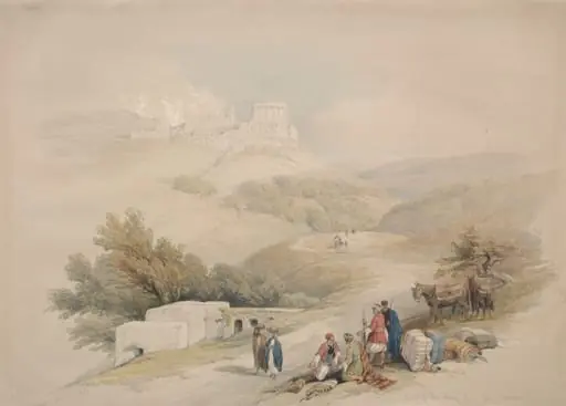 Ruins of the Church of St. John Sabaste, by David Roberts