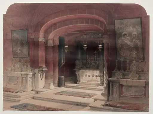 Shrine of the Annunciation, Nazareth, by David Roberts
