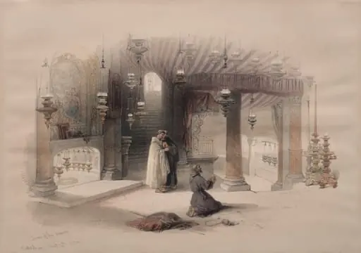 Shrine of the Nativity, Bethlehem, by David Roberts