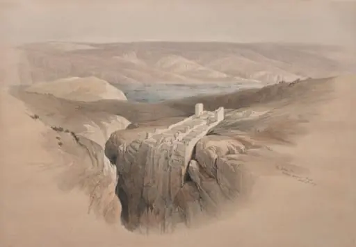 The Dead Sea Looking Towards Moab, by David Roberts