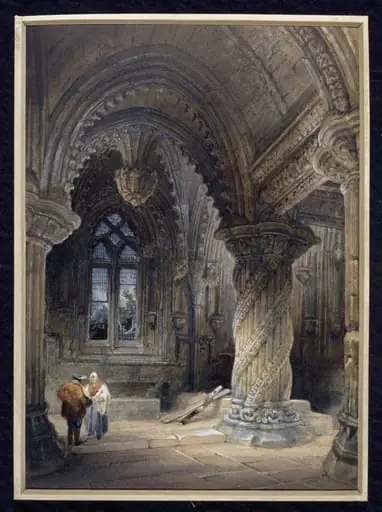 The Prentice Pillar, Roslin Chapel, by David Roberts