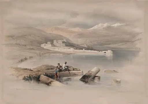 Town of Tiberias Looking Towards Lebanon, by David Roberts