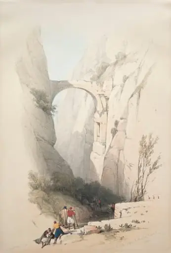 Triumphal Arch Crossing the Ravine Leading to Petra, by David Roberts