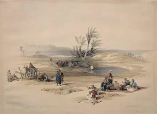 Wells of Moses, Wilderness of Tyh, by David Roberts