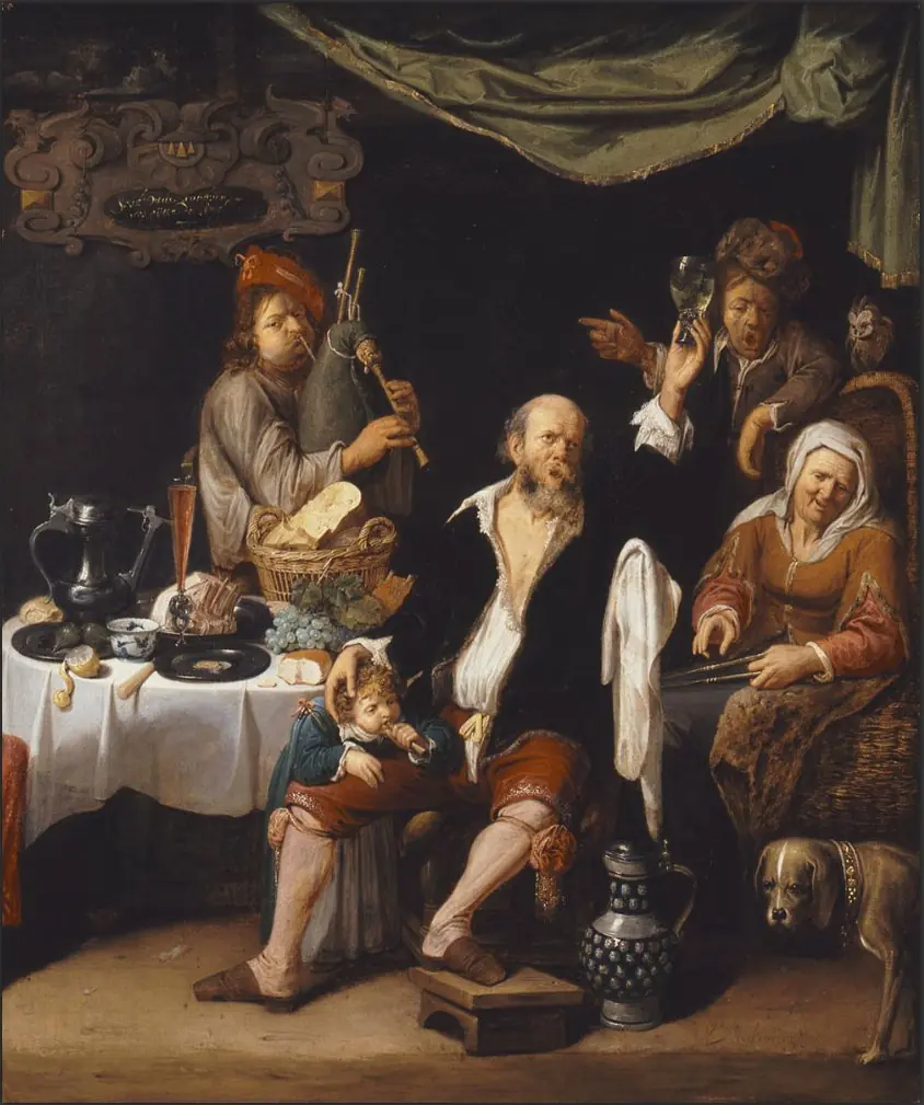 Merry Company (As the Old Ones Sing, so the Young Ones Pipe), by David Ryckaert III