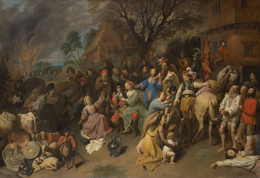 The suffering of the peasants: soldiers plundering a village, by David Ryckaert III