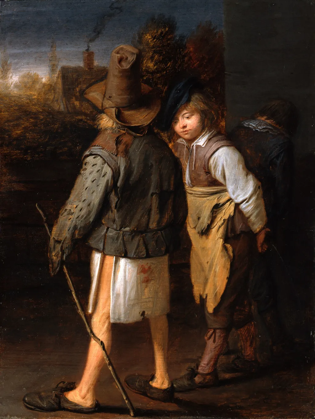 The Village Fool, by David Ryckaert III, paint, 1640