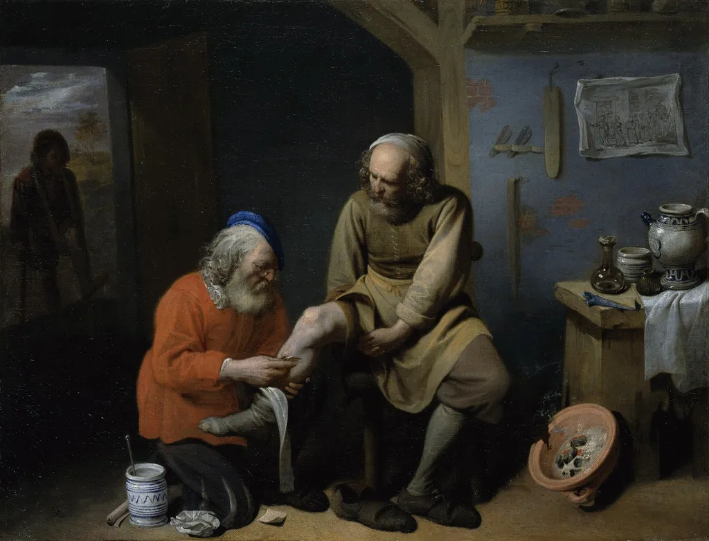 The Village Surgeon, by David Ryckaert III, paint, 1652