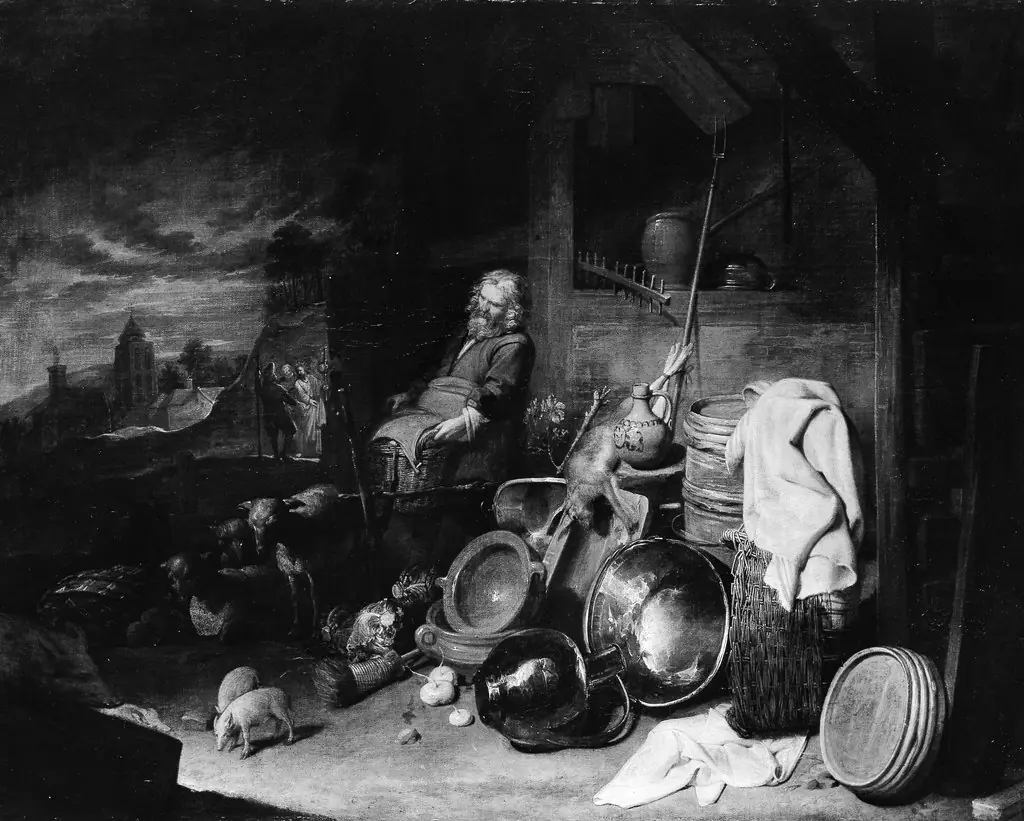 The Yard of the Inn at Emmaus, by David Ryckaert III