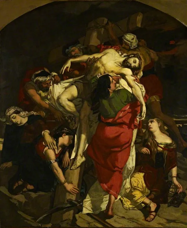 A Study for 'The Descent from the Cross', by David Scott, unspecified, 1837