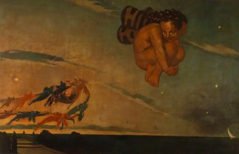 Puck Fleeing from the Dawn, by David Scott