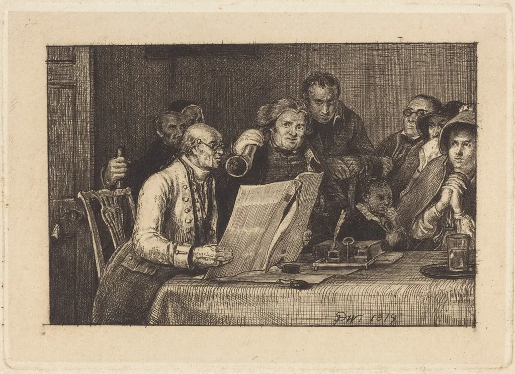 Reading the Will, by David, Sir Wilkie, ink, 1819