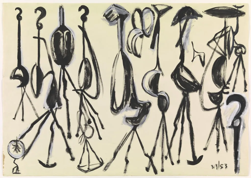 Untitled, by David Smith, gouache, 1953