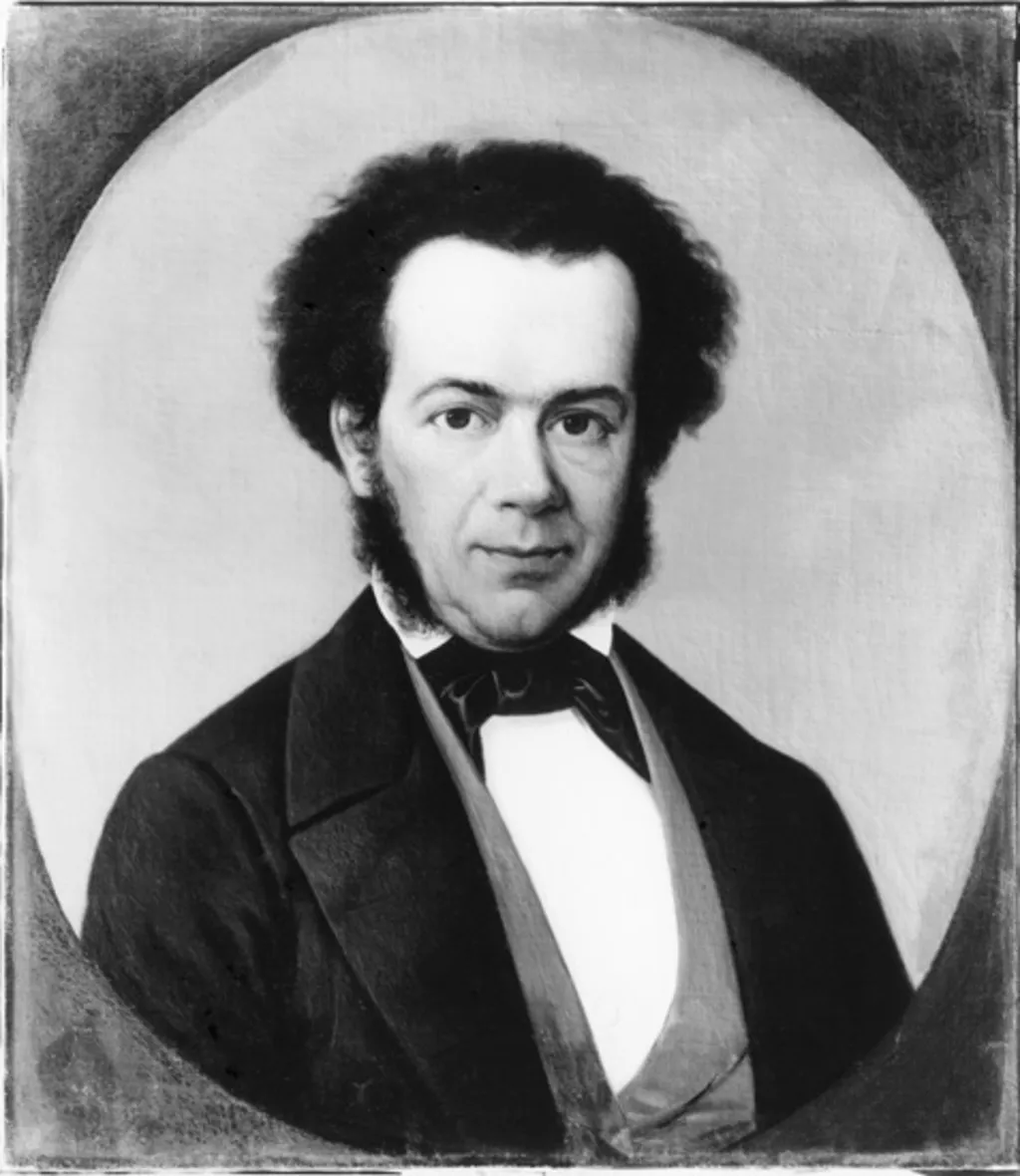 Bildnis des Metzgers und Kunsthändlers Heinrich Cramer, by David Sulzer, oil, 1847