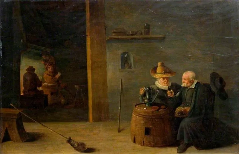 A Flemish Interior, by David Teniers the Younger, oil, 1660