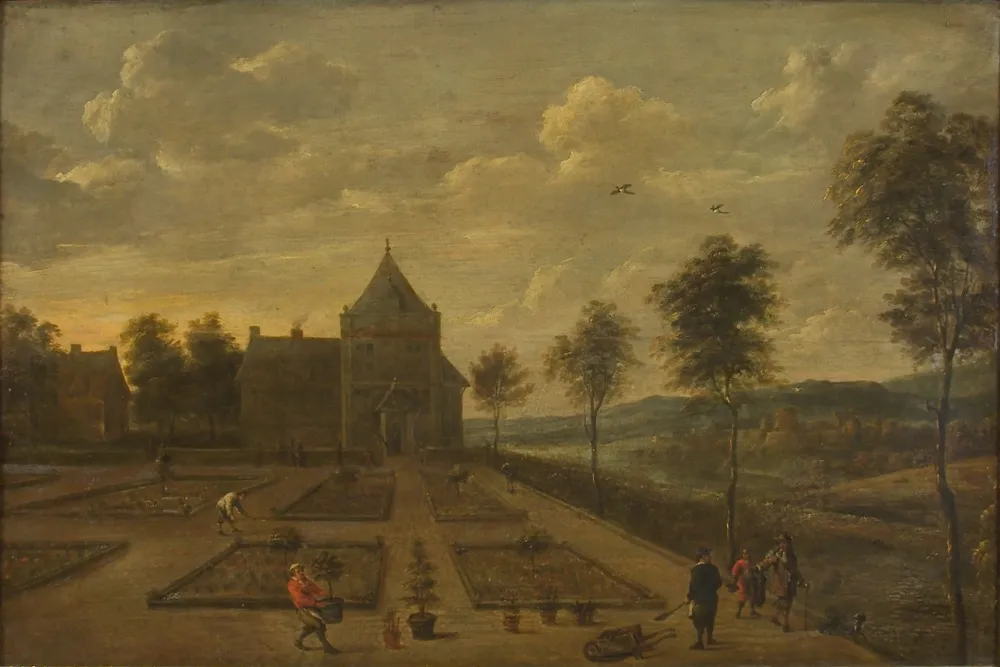 A Garden in front of a Country Seat, by David Teniers the Younger, unspecified, 1657