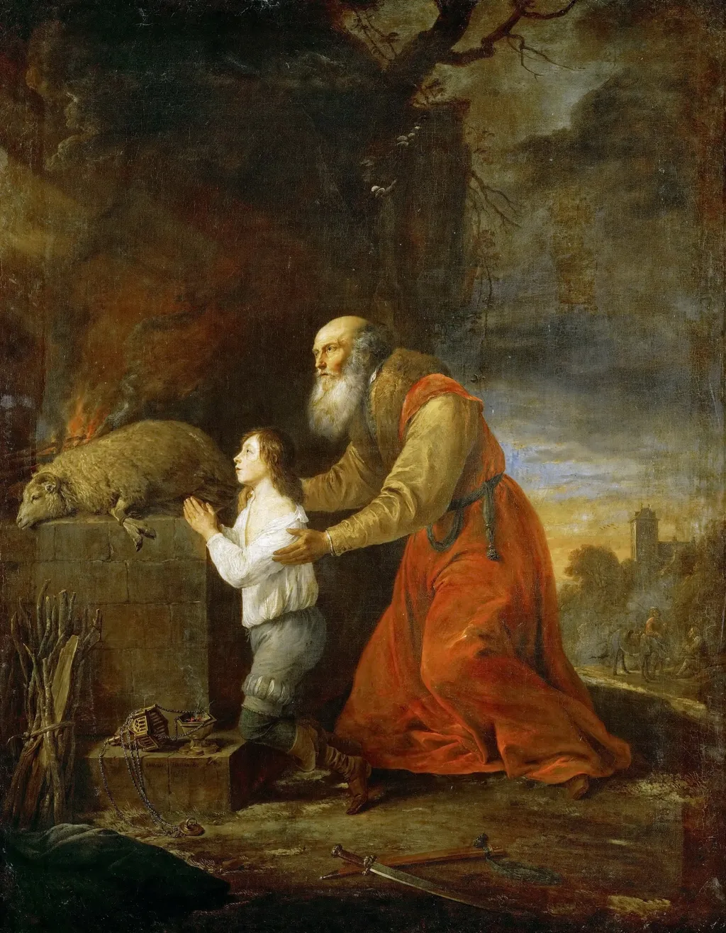 Abraham's Sacrifice, by David Teniers the Younger, oil, 1653