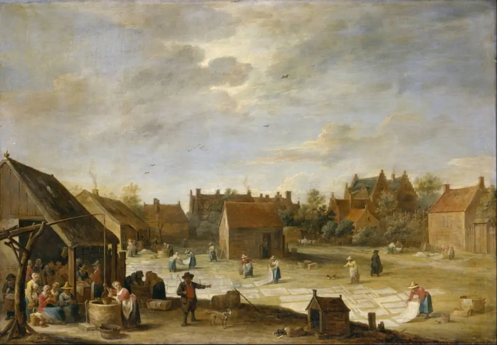 Bleaching Field, by David Teniers the Younger