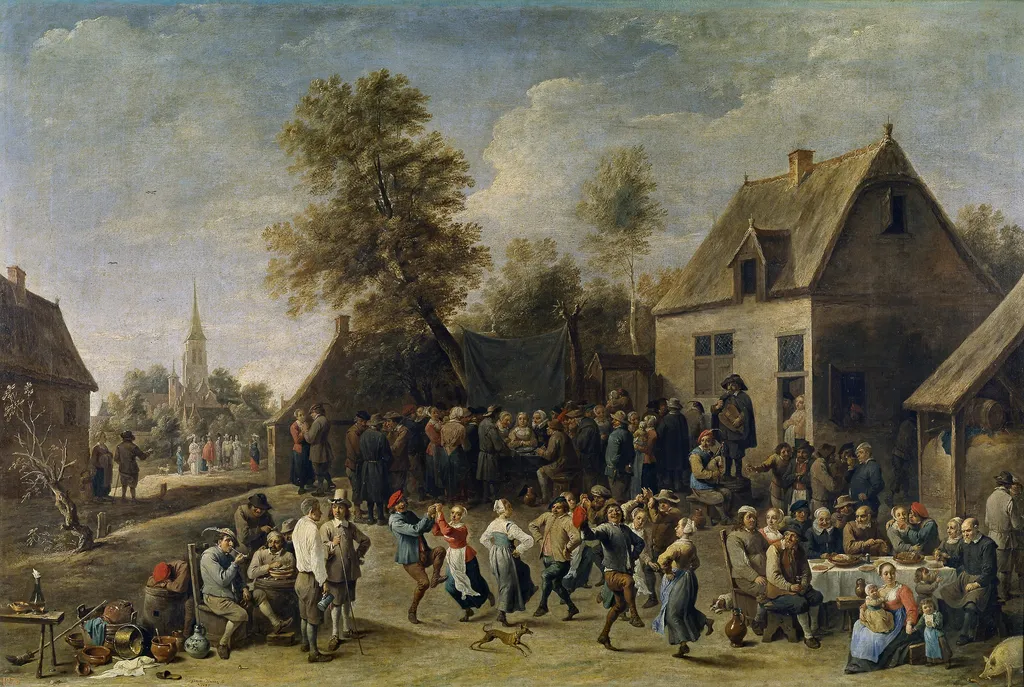 Country Feast, by David Teniers the Younger, oil, 1647