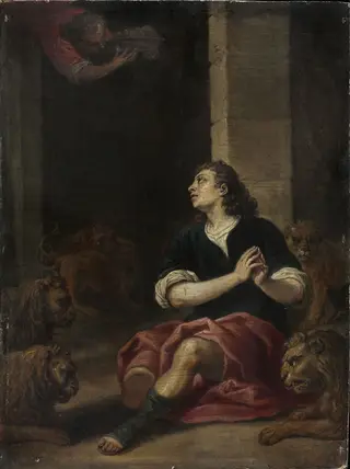 Daniel in the Lions' Den, by David Teniers the Younger, 1655
