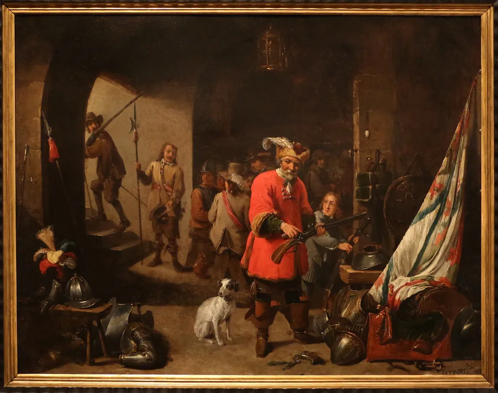 Depósito de armas, by David Teniers the Younger, unspecified, 1667