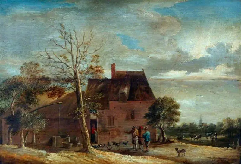 Farmhouse with Figures, by David Teniers the Younger