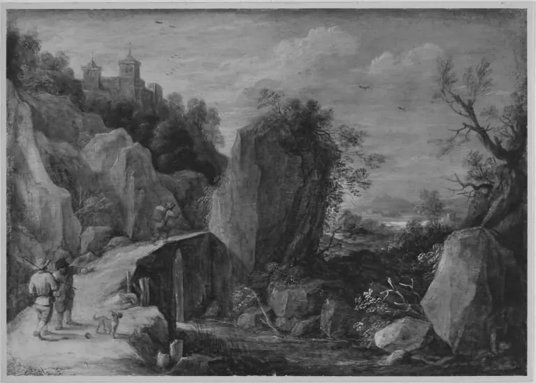 Felsenschlucht, by David Teniers the Younger