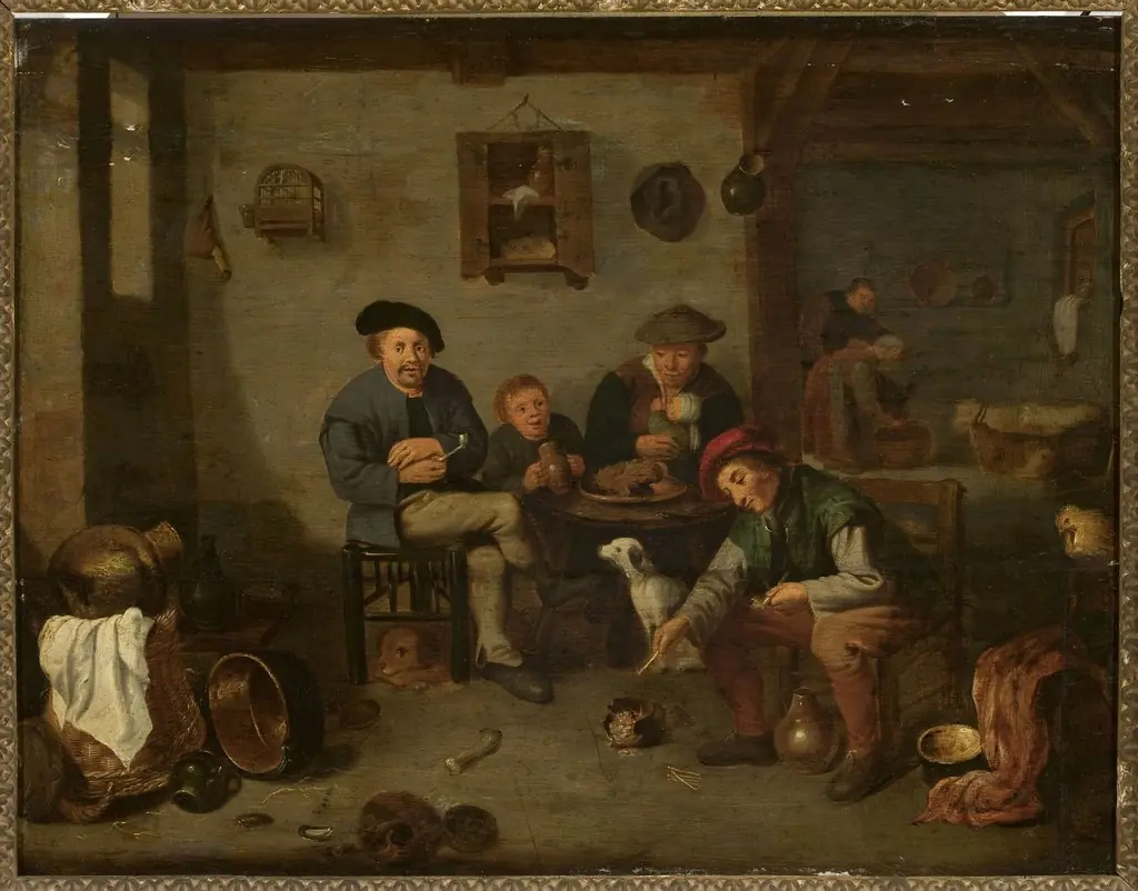 Genre scene in the countryside, by David Teniers the Younger