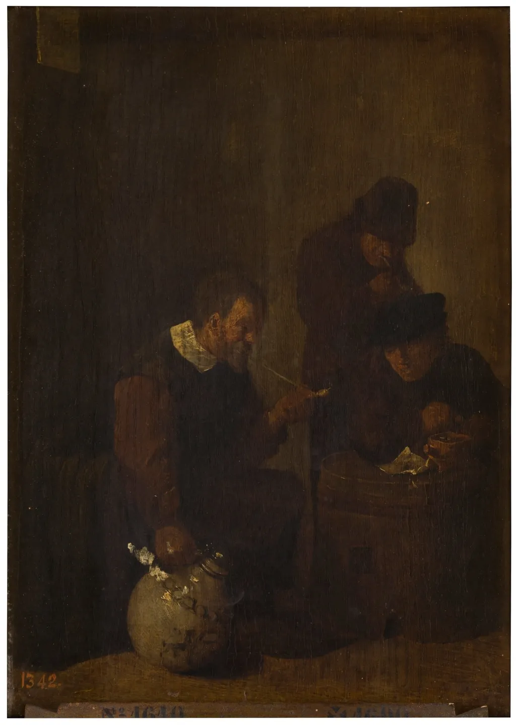 Group of Smokers, by David Teniers the Younger, oil, 1601