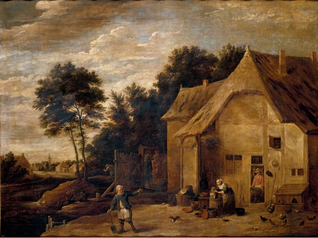 La casa rústica, by David Teniers the Younger, oil, 1601