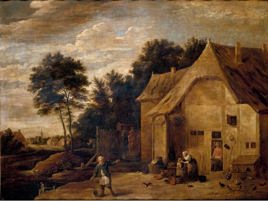 La casa rústica, by David Teniers the Younger