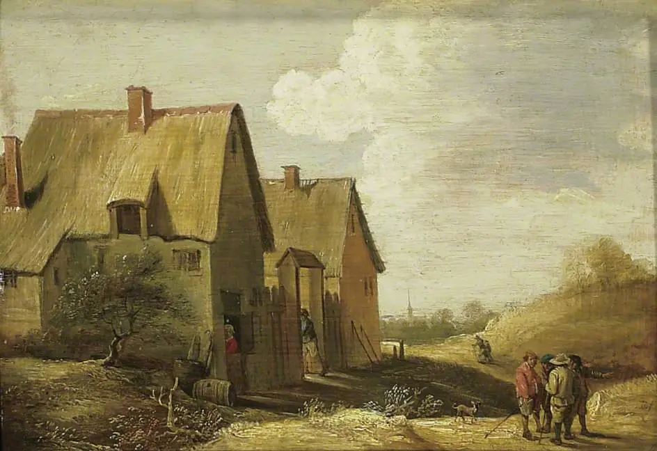 Landscape with a Farmhouse and Figures, by David Teniers the Younger
