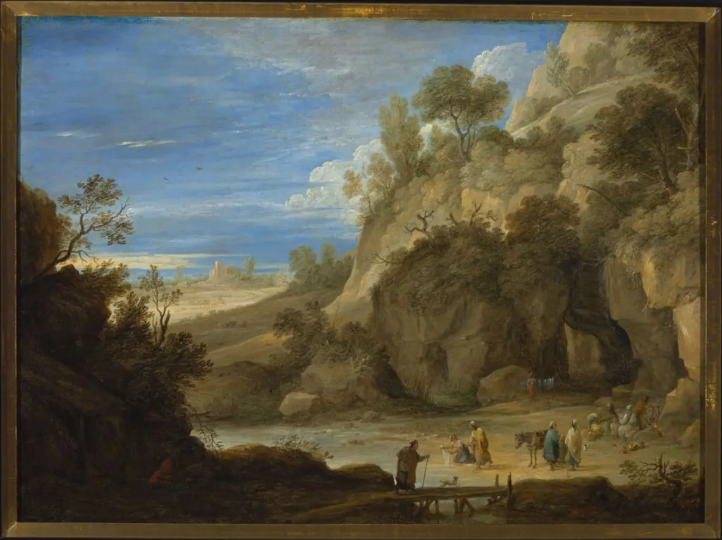 Landscape with a Gipsy camp, by David Teniers the Younger