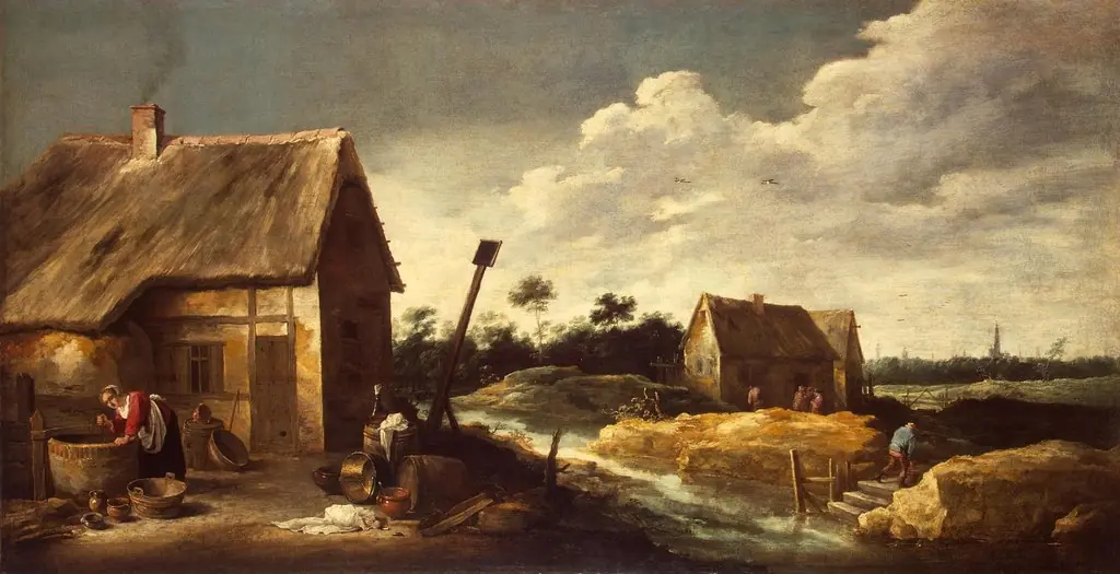 Landscape with a Maid at the Well, by David Teniers the Younger