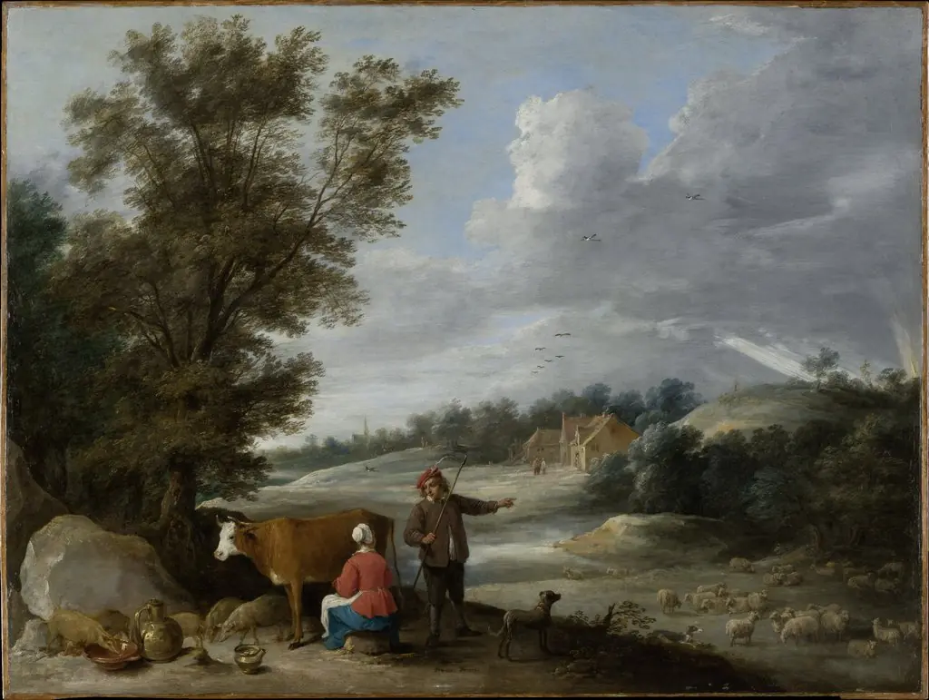 Landscape with Milkmaid and Shepherd, by David Teniers the Younger