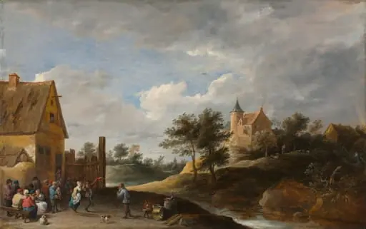 Landscape with Peasants Dancing, by David Teniers the Younger