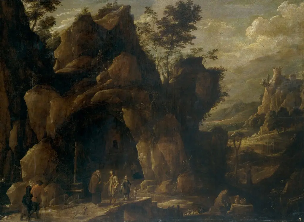 Paisaje con ermitaños, by David Teniers the Younger