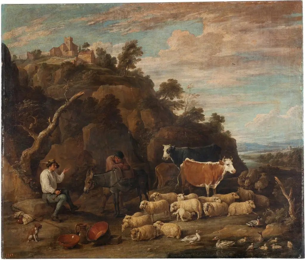 Peasants conversing, by David Teniers the Younger