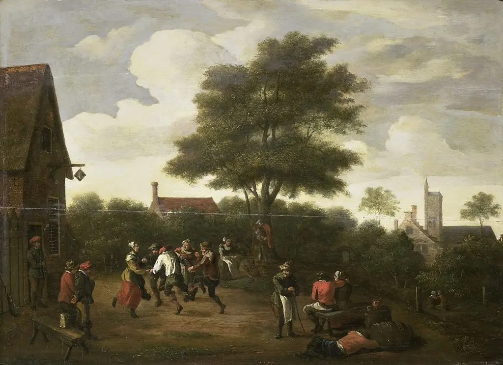 Peasants dancing, by David Teniers the Younger