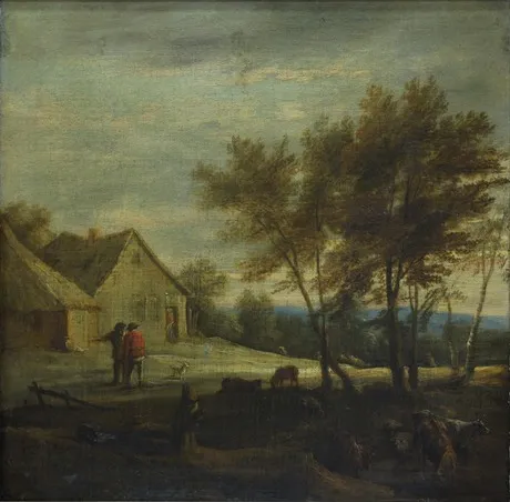 Surrounding of village, by David Teniers the Younger, oil, 1650