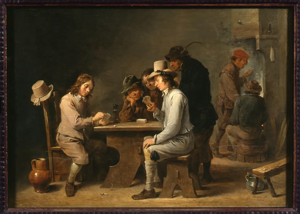 The card players, by David Teniers the Younger, oil
