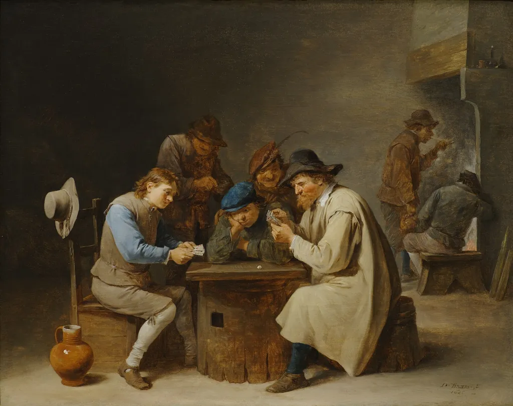 The Card Players, by David Teniers the Younger, oil, 1646