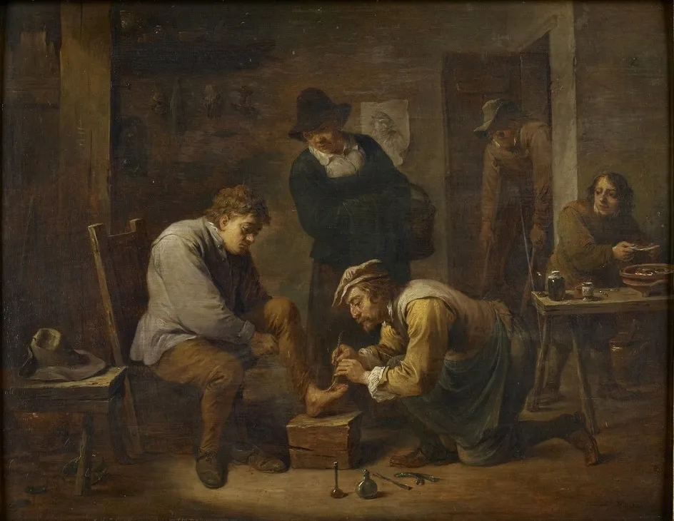 The Foot Doctor, by David Teniers the Younger, oil, 1650