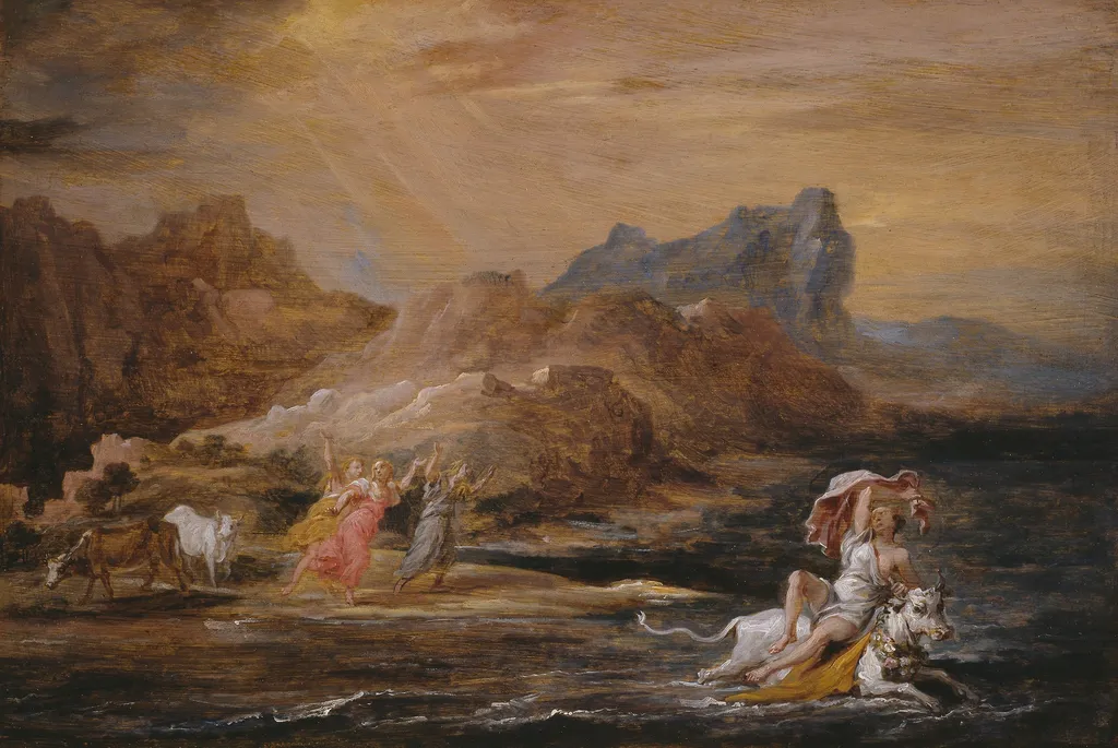 The Rape of Europa, by David Teniers the Younger, oil, 1655