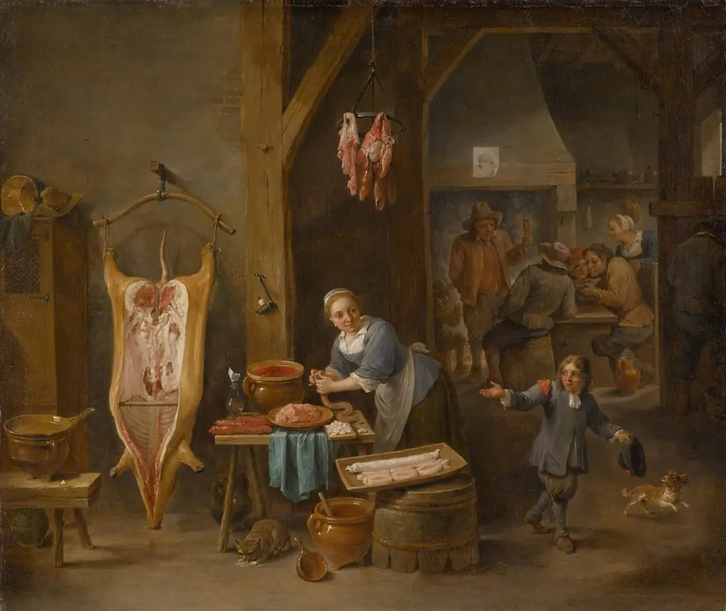 The Sausage Maker, by David Teniers the Younger