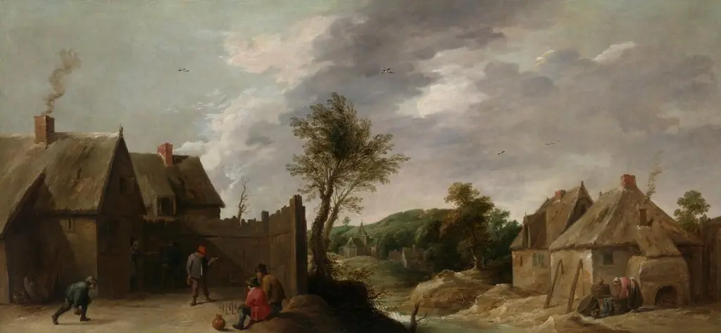 The skittle players, by David Teniers the Younger