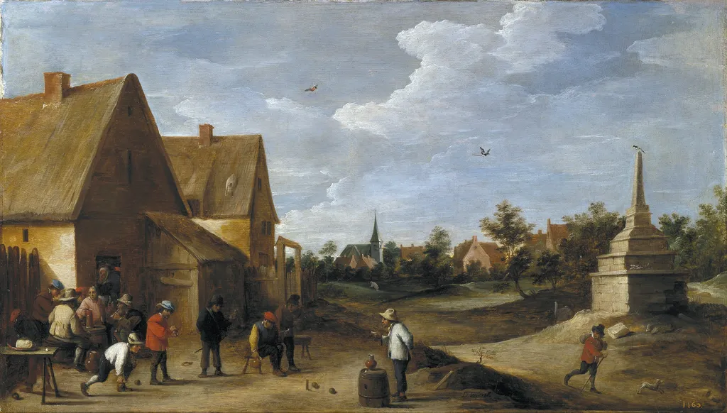 The Skittles Game, by David Teniers the Younger, oil, 1645